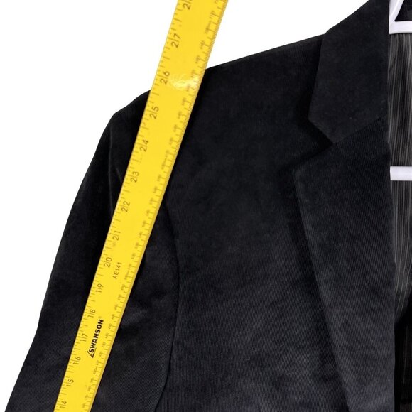 Calvin Klein Men 42R Black Corduroy Sport Coat Double Vented Timeless Minimalist - Picture 13 of 16